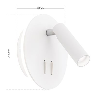 LED Kohtvalgusti seinale LENNY LED/6W/230V + LED/3W valge