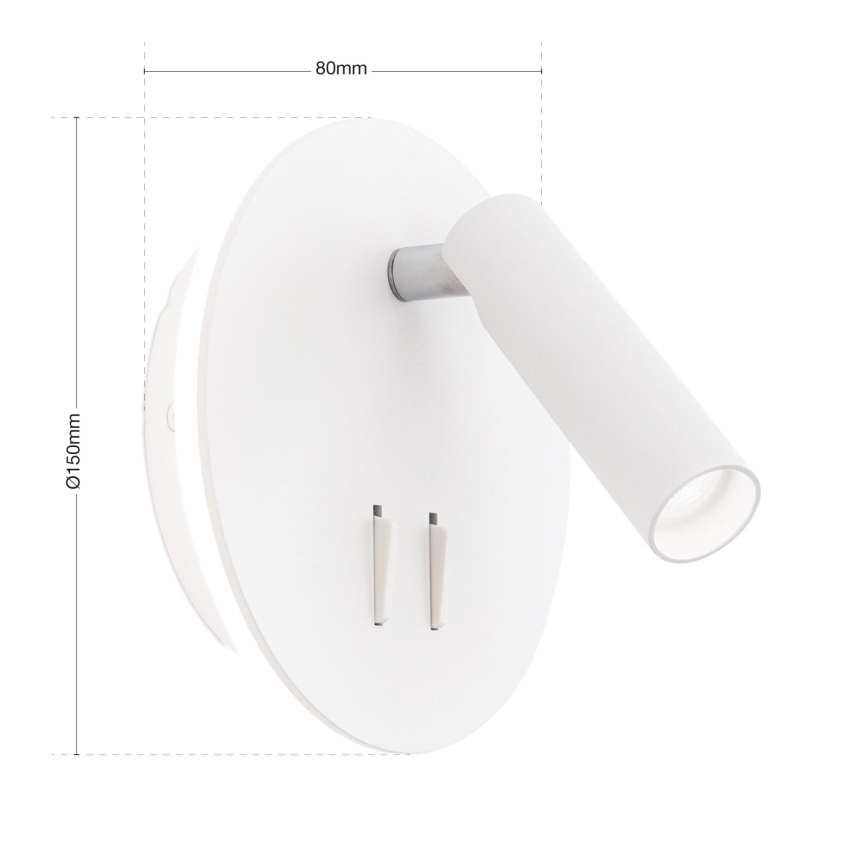LED Kohtvalgusti seinale LENNY LED/6W/230V + LED/3W valge