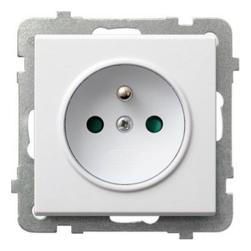 Ospel - 230V SONATA raamita pistikupesa, valge