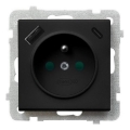 Ospel - Kodune seinakontakt ilma raamita 230V + 1xUSB-A + 1xUSB-C SONATA must