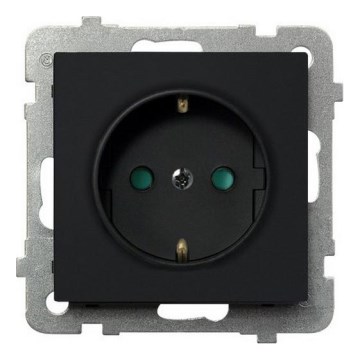 Ospel - SONATA raamita kodune Schuko-pistikupesa 230 V, must