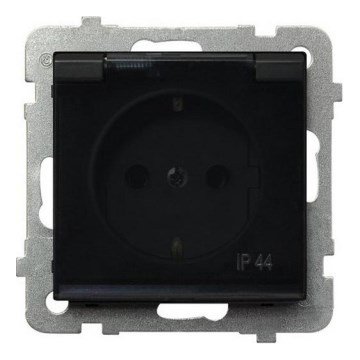 Ospel - välispistikupesa ilma raamita Schuko 230V SONATA IP44 must