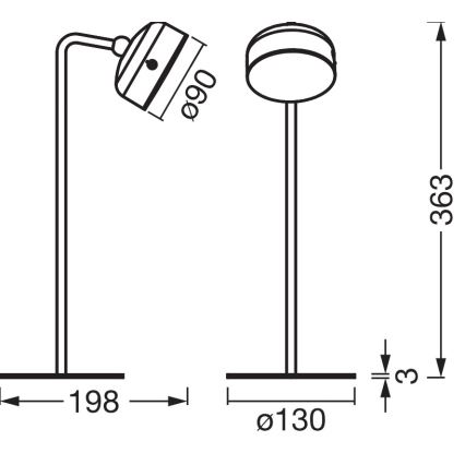 Osram - 3-ühes hämardatav laetav lauavalgusti DECOR HELPER LED/1,8W/5V must