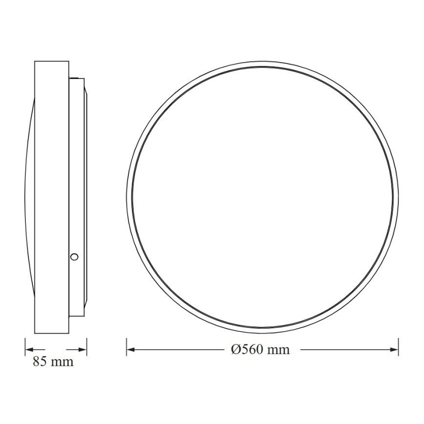 Osram - CEILING LUXO LED laevalgusti 60W/230V, läbimõõt 56 cm, hõbedane