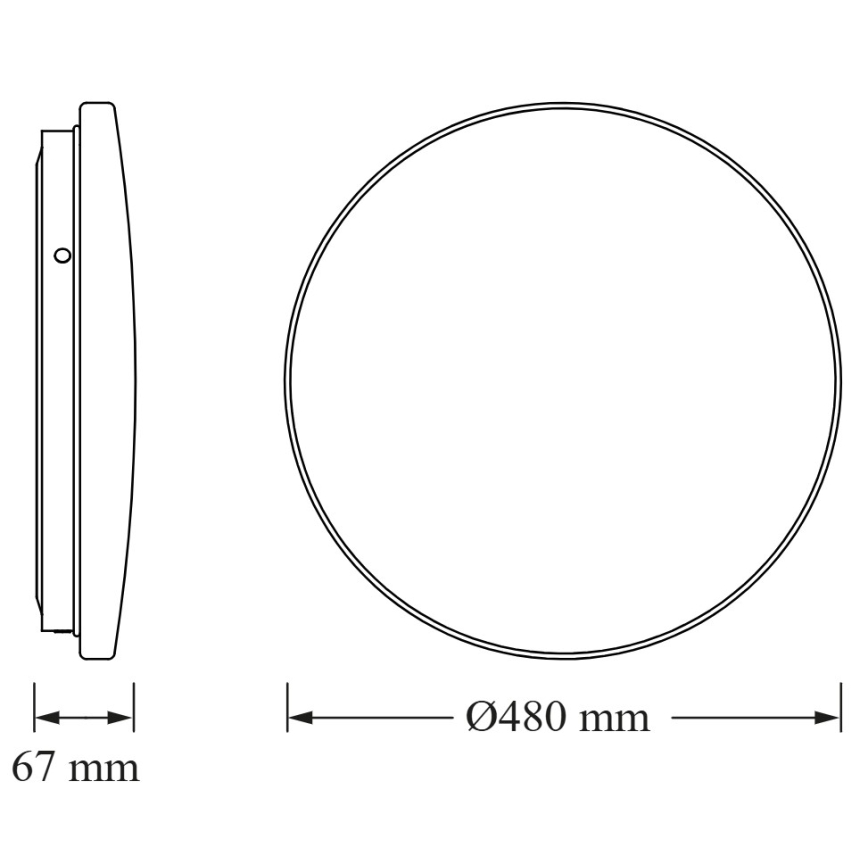 Osram - CEILING ROUND LED ümmargune laelamp, 36 W, 230 V, 6500 K, läbimõõt 48 cm, valge