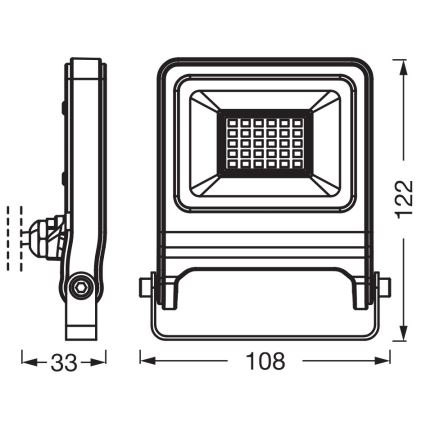 Osram - ENDURA LED-reflektor, 20 W, 230 V, 3000 K, IP65