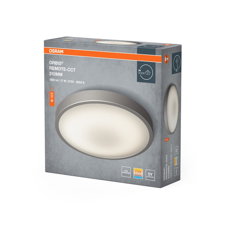 Osram - hämardatav LED-laevalgusti ORBIS LED/17W/230V 2700–6500 K, läbimõõt 31 cm + kaugjuhtimispult