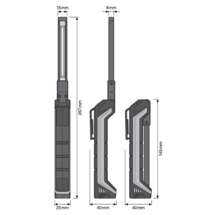 Osram - LED hämardatav laetav taskulamp LEDINSPECT POCKET200 LED/2W/3,7V IP54