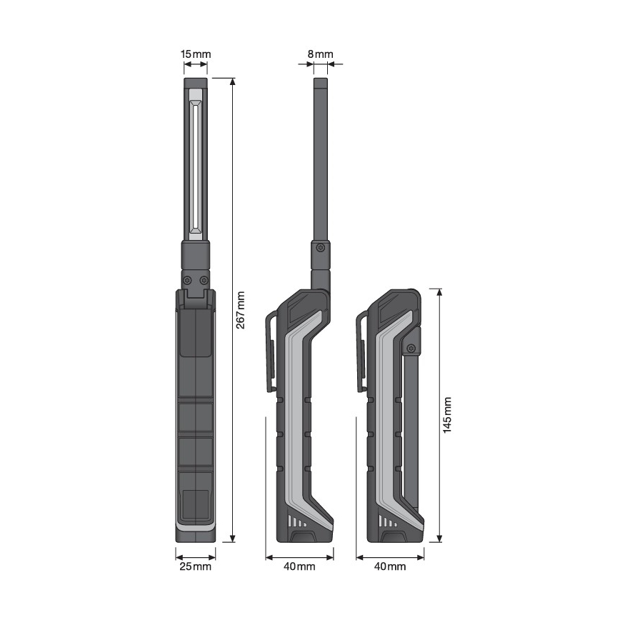 Osram - LED hämardatav laetav taskulamp LEDINSPECT POCKET200 LED/2W/3,7V IP54