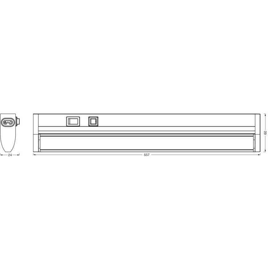 Osram - Hämardatav LED-aluskapi valgusti LINEAR TURN LED/10W/230V 3000/4000/6500K 55 cm valge