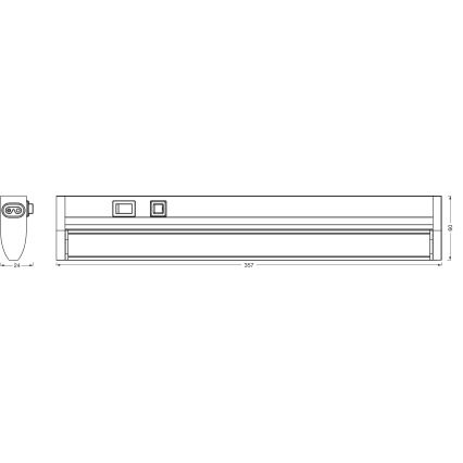 Osram - LED hämardatav kapialune valgusti LINEAR TURN LED/6W/230V 3000/4000/6500K 35 cm valge