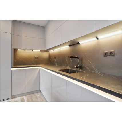 Osram - LED-hämardatav kapivalgusti liikumisanduriga LINEAR ANGLE LED/5W/230V 3000/4000/6500K 35 cm must