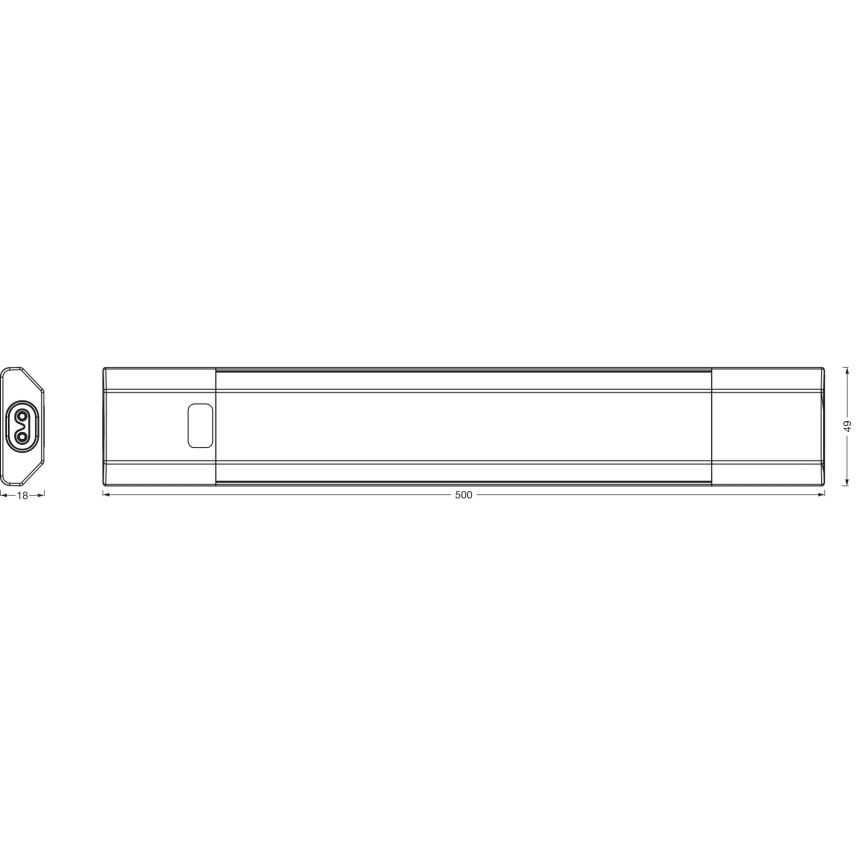 Osram - LED hämardatav kapialune valgusti liikumisanduriga LINEAR EDGE LED/8W/230V 3000/4000/6500K 50 cm valge