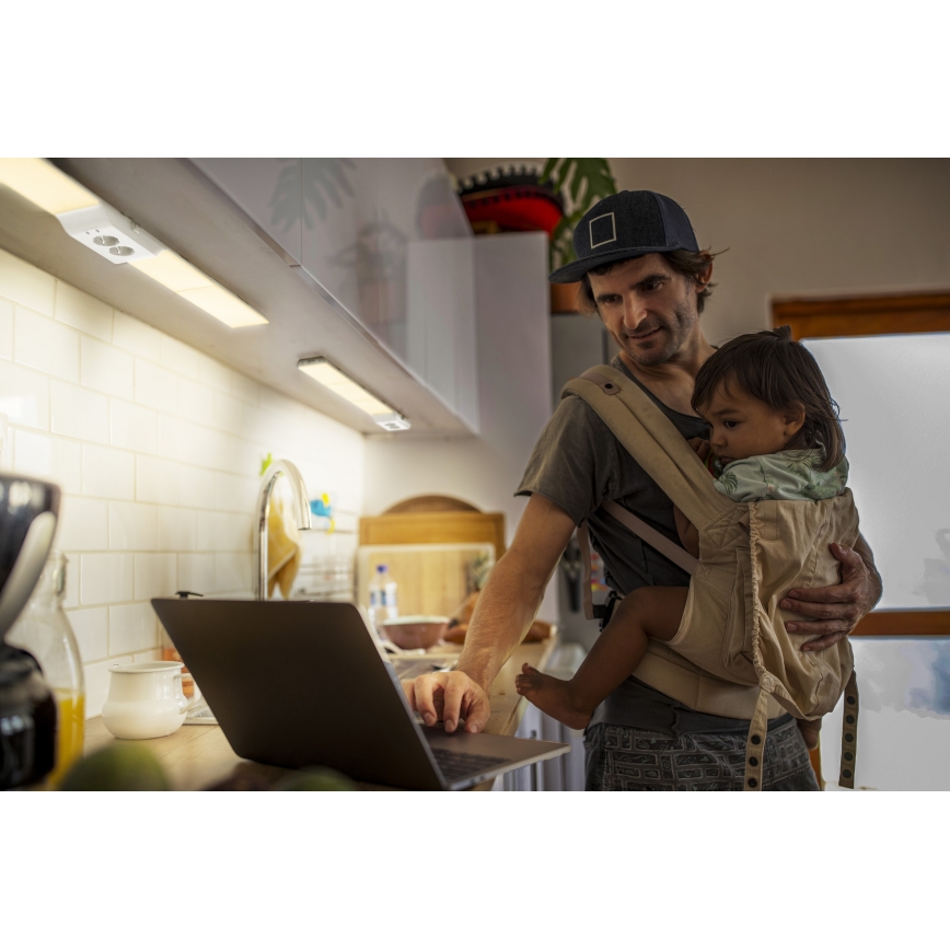 Osram - hämardatav LED-köögikapi alla paigaldatav valgusti pistikutega UNDERCABINET LED/10W/230V 3000K 54,8 cm valge