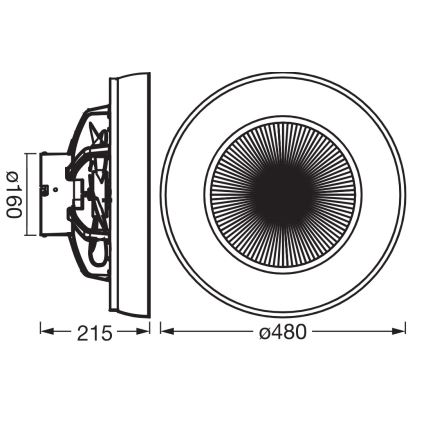 Osram - LED hämardatav laevalgusti ventilaatoriga/49W/230V 2700-6500K valge/kuldne + kaugjuhtimispult