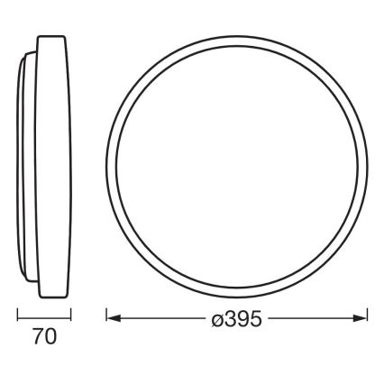 Osram - Hämardatav LED-laelamp ORBIS ALISON LED/24W/230V läbimõõt 39,5 cm beež