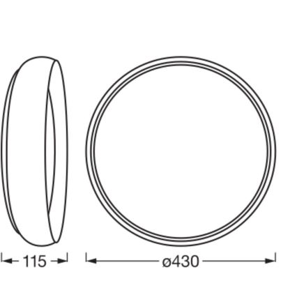 Osram - hämardatav LED-laelamp ORBIS LIVIA LED/24W/230V, läbimõõt 43 cm, valge/pruun