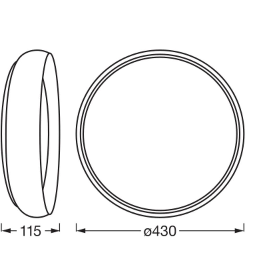 Osram - hämardatav LED-laelamp ORBIS LIVIA LED/24W/230V, läbimõõt 43 cm, valge/pruun