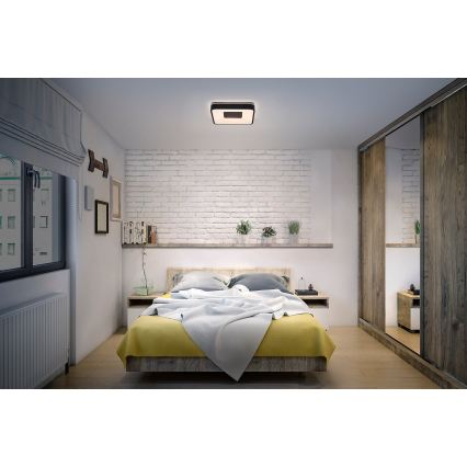 Osram - Hämardatav LED-laelamp ORBIS PIANA LED/24W/230V 38x38 cm must