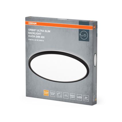 Osram - LED hämardatav laevalgusti ORBIS ULTRA SLIM LED/22W/230V 3000K Ø 40 cm must