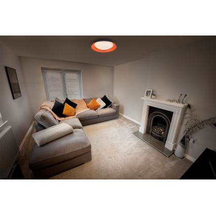 Osram - LED hämardatav laevalgusti ORBIS PLATE LED/45W/230V läbimõõt 48 cm oranž/must