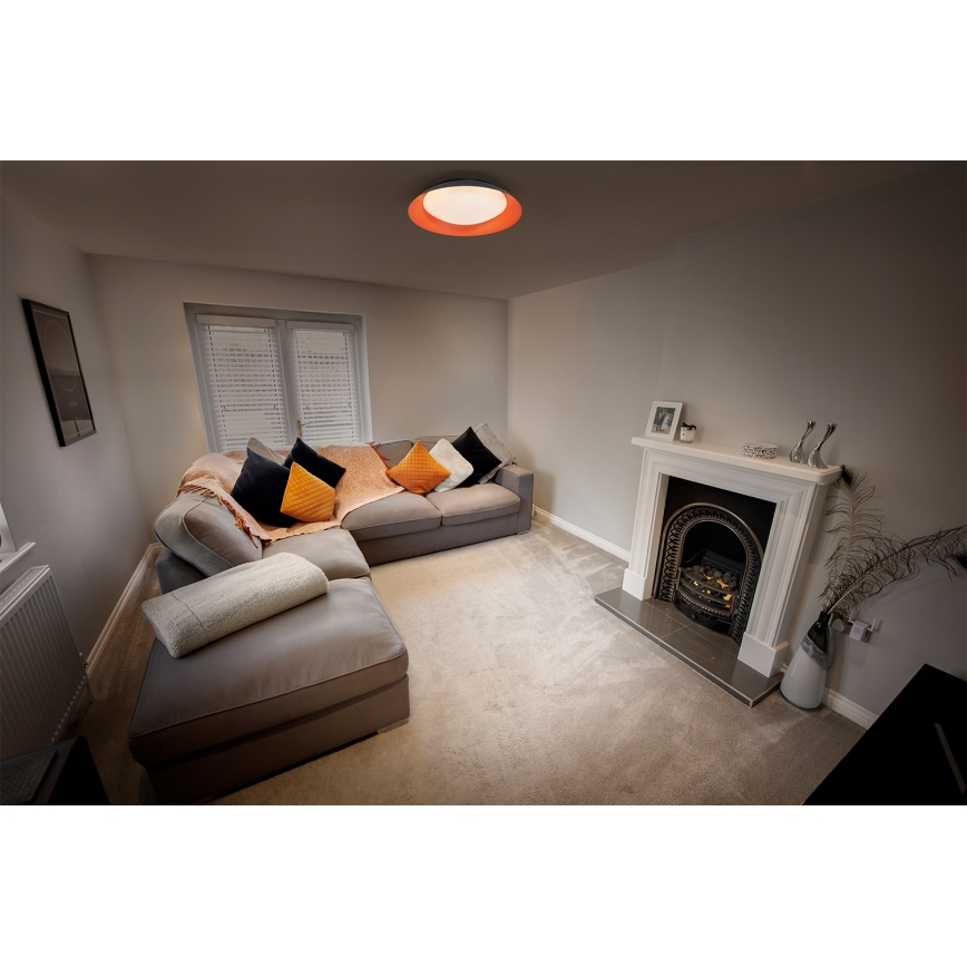 Osram - LED hämardatav laevalgusti ORBIS PLATE LED/45W/230V läbimõõt 48 cm oranž/must