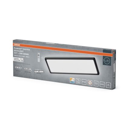 Osram - Hämardatav LED-vannitoa laevalgusti PLANON EASYFIX LED/24W/230V 2600-6000K 20x58 cm IP54 must + kaugjuhtimispult