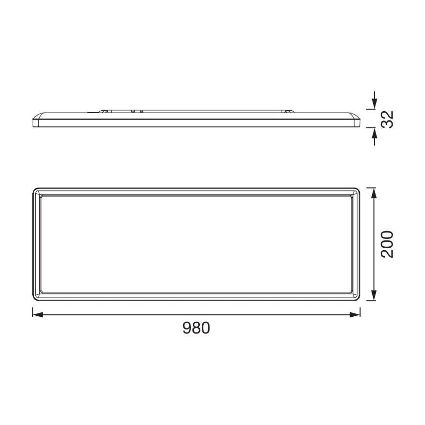 Osram - LED hämardatav vannitoa laelamp PLANON EASYFIX LED/30W/230V 2600-6000K 20x98 cm IP54 must + kaugjuhtimispult