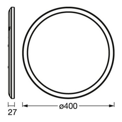 Osram - hämardatav LED lakkevalgusti ORBIS LED/22W/230V valge