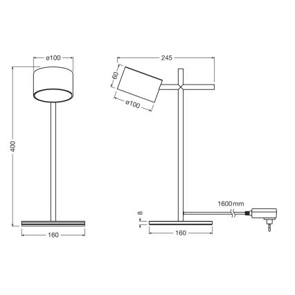 Osram - Hämardatav puutetundlik LED-laualamp DECOR KYOTO LED/12W/230V CRI 90 must
