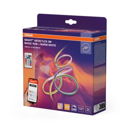 Osram - hämardatav LED RGBW välistingimustele sobiv riba SMART+ MAGIC 3m LED/14W/230V IP44 Wi-Fi + kaugjuhtimispult
