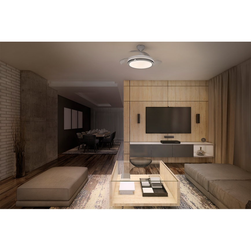 Osram - hämardatav LED-laevalgusti ventilaatoriga LEVECHE LED/36W/230V 3000/4000/6500K + kaugjuhtimispult