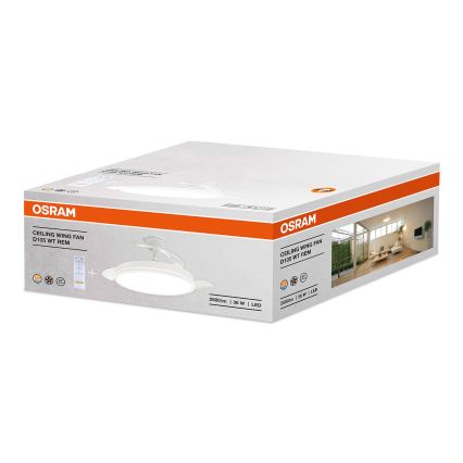 Osram - hämardatav LED-valgusti ventilaatoriga WING LED/36W/230V 3000/4000/6000K + kaugjuhtimispult