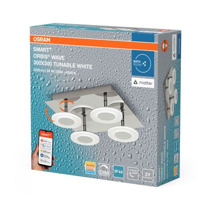 Osram - LED hämardatav vannitoa laevalgusti SMART+ WAVE LED/24W/230V 3000-6500K IP44 Wi-Fi