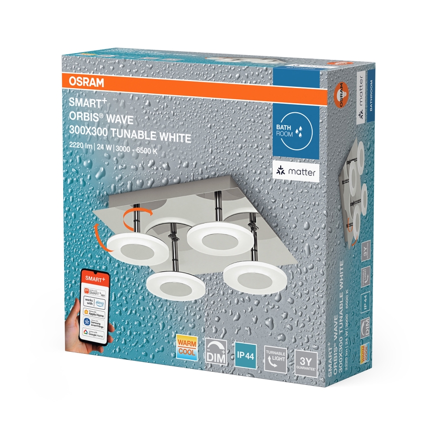 Osram - LED hämardatav vannitoa laevalgusti SMART+ WAVE LED/24W/230V 3000-6500K IP44 Wi-Fi