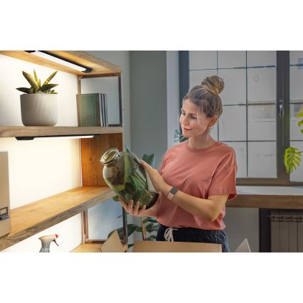 Osram - LED-himmendatav kapialune valgusti liikumisanduriga LINEAR EDGE LED/8W/230V 3000/4000/6500K 50 cm must