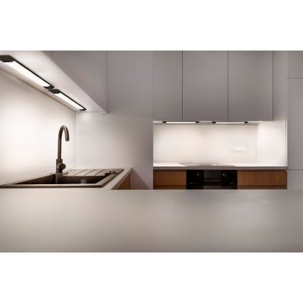 Osram - LED-himmendatav kapialune valgusti liikumisanduriga LINEAR EDGE LED/8W/230V 3000/4000/6500K 50 cm must