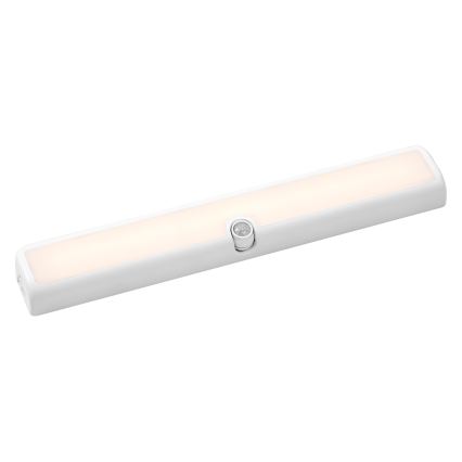 Osram - hämardatav kapialune LED-valgusti liikumis- ja hämarusanduriga LINEAR LED/3,8W/5V/3xAA 3000K 30 cm valge