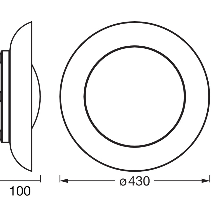 Osram - hämardatav LED-laelamp ORBIS PLATE LED/35W/230V, läbimõõt 43 cm, roheline/must