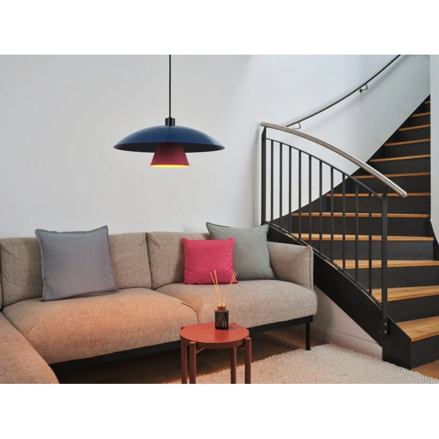 Osram - Kaabliga riputatav laelamp DECOR FLYING MUSHROOM 1xE27/25W/230V Ø 50 cm sinine