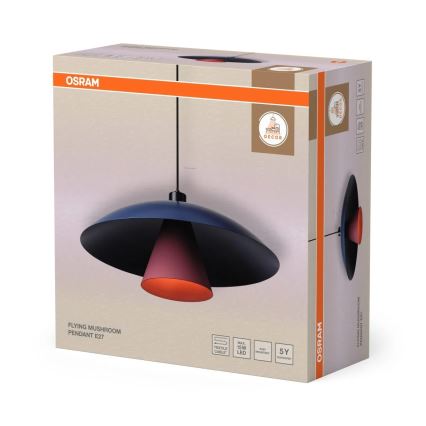 Osram - Kaabliga riputatav laelamp DECOR FLYING MUSHROOM 1xE27/25W/230V Ø 50 cm sinine