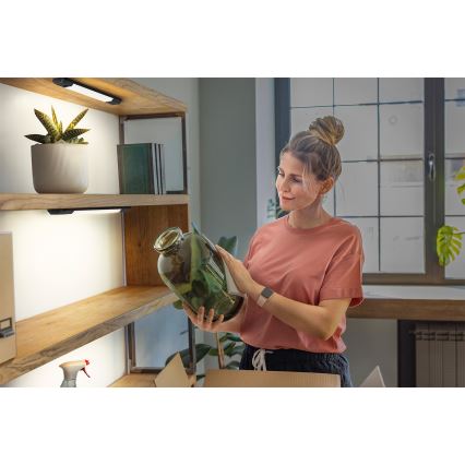 Osram - LED-hämardatav kapialune valgusti liikumisanduriga LINEAR EDGE LED/4W/230V 3000/4000/6500K 30 cm must