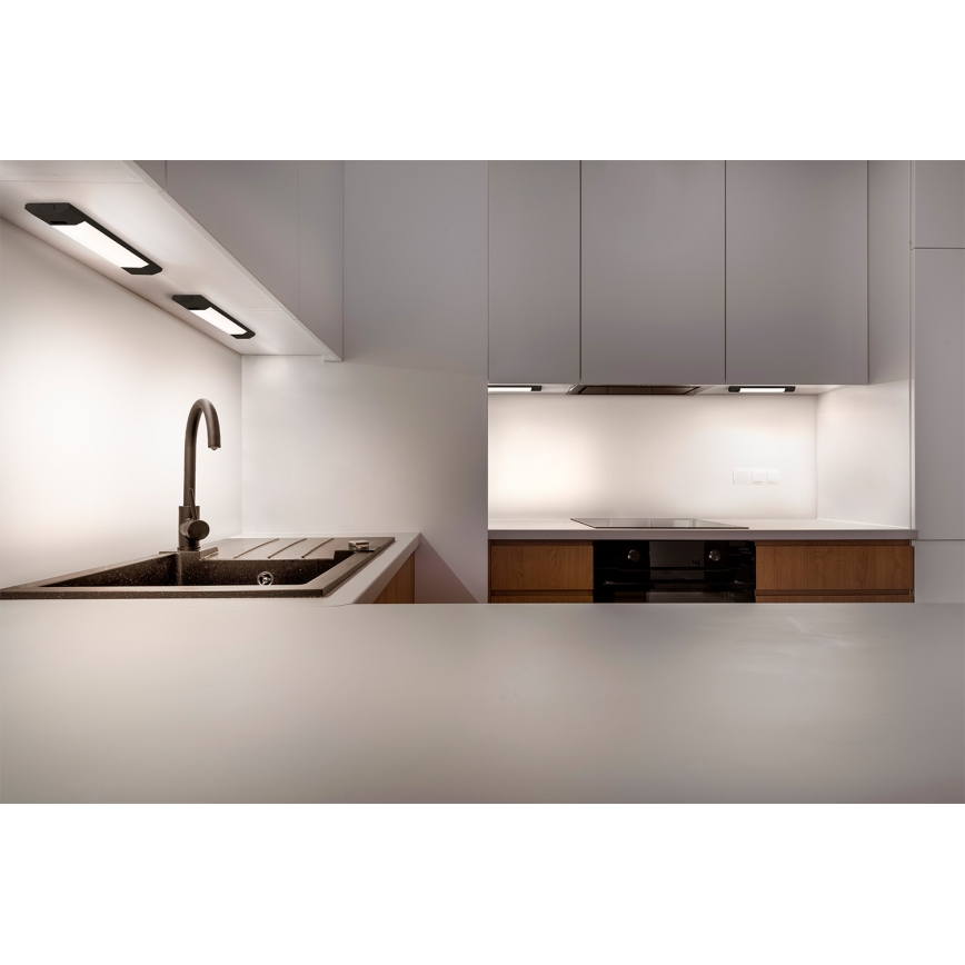 Osram - LED-hämardatav kapialune valgusti liikumisanduriga LINEAR EDGE LED/4W/230V 3000/4000/6500K 30 cm must