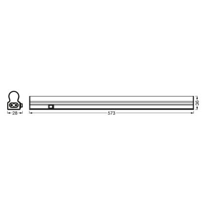 Osram - liikumisanduriga LED-alusvalgusti BATTEN LED/4W/230V 3000K 60 cm, valge