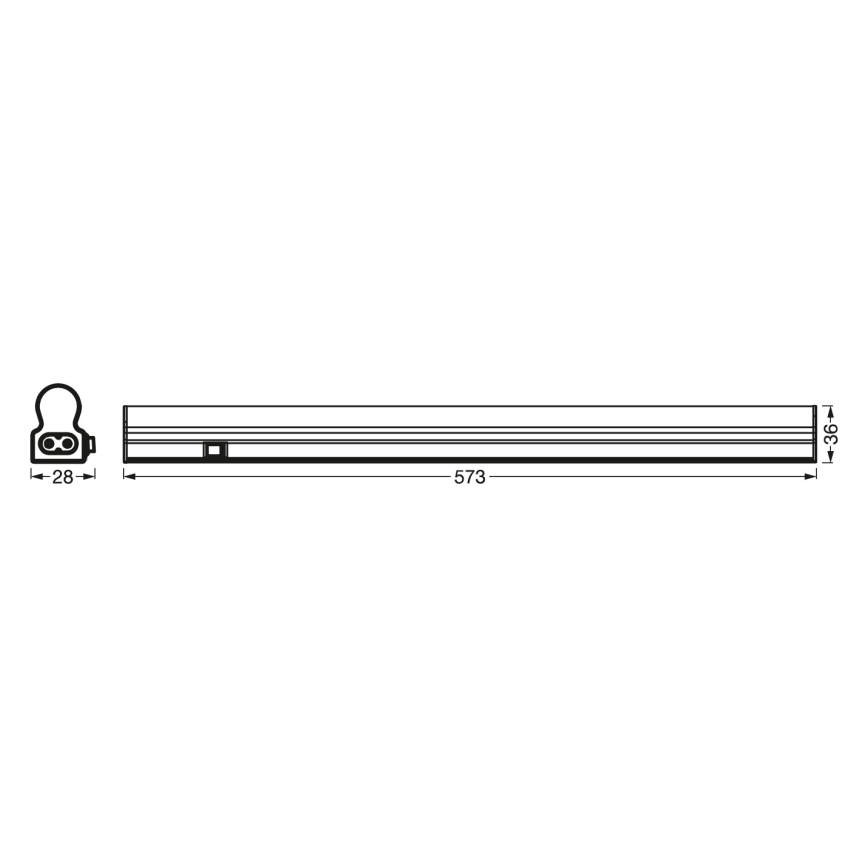 Osram - liikumisanduriga LED-alusvalgusti BATTEN LED/4W/230V 3000K 60 cm, valge