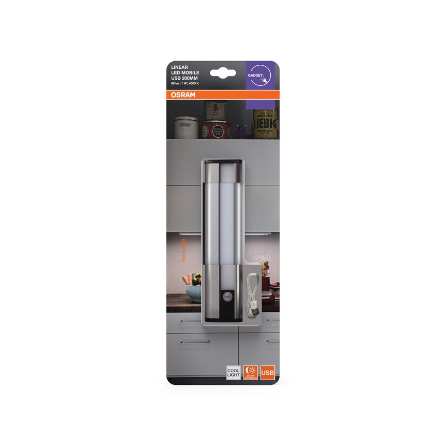 Osram - kapialune LED-valgusti anduriga MOBILE LED/1W/3,7V 1800 mAh
