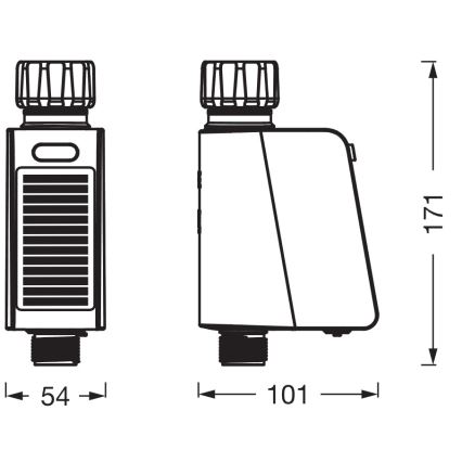 Osram - Kastmisventiil päikesepaneeliga SMART+ IP55 Wi-Fi