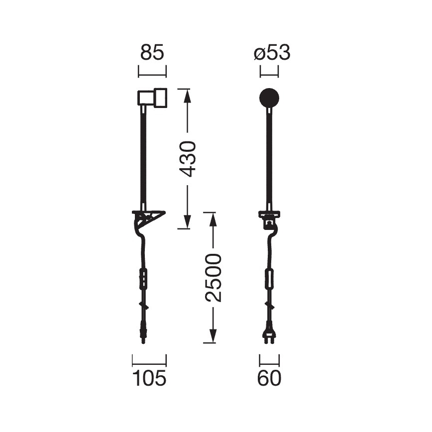 Osram - Klambriga lamp CLIP STEP FLEX 1xGU10/5W/230V must