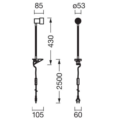 Osram - Klambriga lamp CLIP STEP FLEX 1xGU10/5W/230V valge