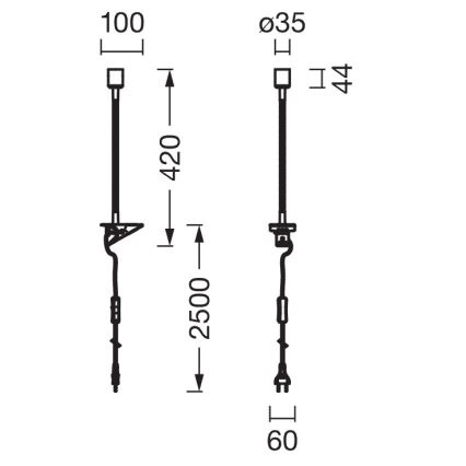 Osram - Klambriga lamp CLIP TUBE FLEX 1xGU10/5W/230V mattkroom